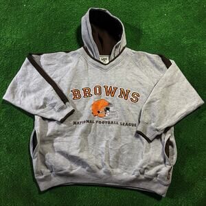 Vintage 90s Cleveland Browns Lee Sport Hoodie Sweatshirt Men’s Large VF Knitwear